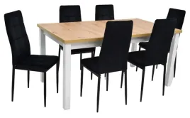 stol-z-krzeslami-stol-90x160-200-md-2-artisan-bialy-6x-ik-07-czarne-welur