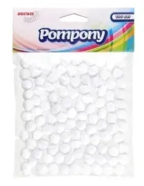 pompony-biale-10mm-100szt