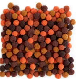 pompony-brazowe-10mm-100szt