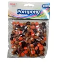 pompony-brazowe-10mm-100szt-stan-nowy