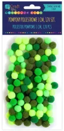 pompony-poliestrowe-zielone-1cm-120szt