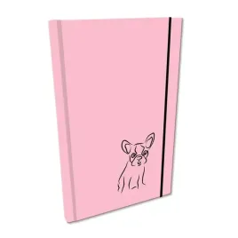 notes-a5-z-gumka-gladki-soft-touch-buldog-rozowy