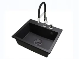 kuchenny-zlewozmywak-granitowy-exclusive-55-syfon-czarny-bateria-dozownik
