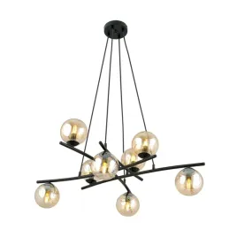 lampa-wiszaca-czarna-nicea-regulowana-klosz-miodowy-8-punktow-swiatla-e14
