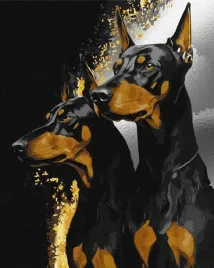 malowanie-po-numerach-wierne-dobermany-40x50cm