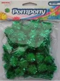 pompony-zielone-metaliczne-20mm-40szt