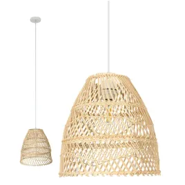 Zdjęcie produktu Lampa wisząca RATTANOWA boho RANGO 1xE27 sufitowa beżowa KLOSZ 30cm