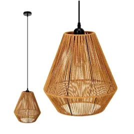 Zdjęcie produktu Lampa wisząca SIBU styl BOHO ze sznurka NA E27 sufitowa pleciona