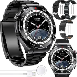 smartwatch-meski-zegarek-polskie-menu-funkcja-pomiaru-cukru-zestaw-3-paskow