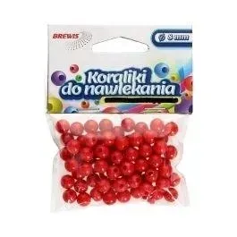 koraliki-do-nawlekania-czerwone-sznurek-8mm-16g
