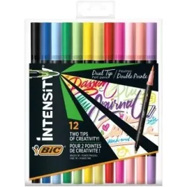 pisak-dwustronny-intensity-dual-tip-12-kolorow-bic