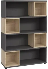 regal-szaro-drewniany-claritudo-cxtr312-wiele-polek-forte