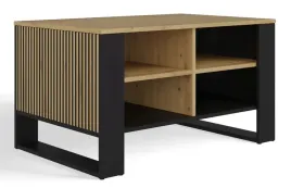 stolik-kawowy-4-polki-lawa-modern-4p-slim-dab-artisan-czern-frezy-lamele