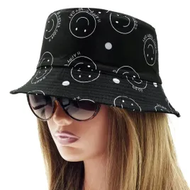 letni-kapelusz-wedkarski-rybacki-bucket-hat-dwustronny-czarny-emotki-buzki