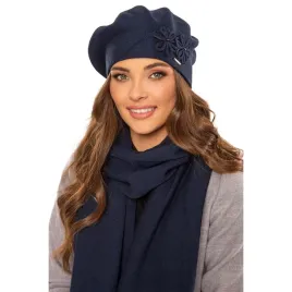 vivisence-7007kmpl-cieply-komplet-beret-i-szalik-granatowy