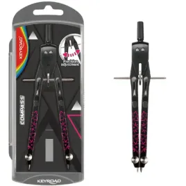 keyroad-cyrkiel-metalowy-compass-rozowo-czarny