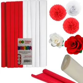 happy-color-bibula-marszczona-krotka-25x200-cm-mix-whiteandred-bialo-czerwona