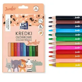 oxford-kredki-olowkowe-kids-trojkatne-jumbo-12-kol