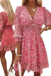 sukienka-damska-letnia-rozkloszowana-z-falbankami-w-kwiaty-na-komunie