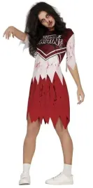 stroj-cheerleaderka-cheerleaderki-zombie-czerwona-czerwony-halloween-m