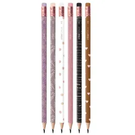 inter-olowek-drewniany-z-gumka-zestaw-x6-rose-gold