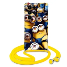 etui-do-samsung-s24-ultra-crossbody-sznurek-zolty-minionki-minions-wzory