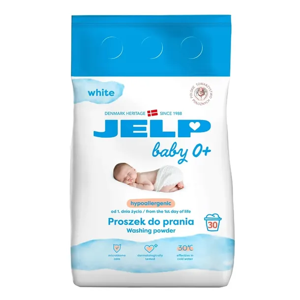 JELP 0+ HIPOALERGICZNY PROSZEK DLA DZIECI NIEMOWLĄT DO PRANIA BIELI 2,25KG