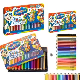 bambino-kredki-w-drewnie-jumbo-26-kol-metalowe-opakowanie