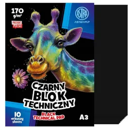 astra-blok-techniczny-a3-10-czarny-170g
