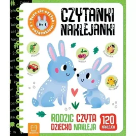 czytanki-naklejanki-z-zajaczkiem-rodzic-czyta-dziecko-nakleja-naklejki