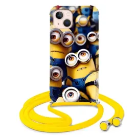etui-do-iphone-13-crossbody-sznurek-zolty-bajkowe-minionki-minions-wzory
