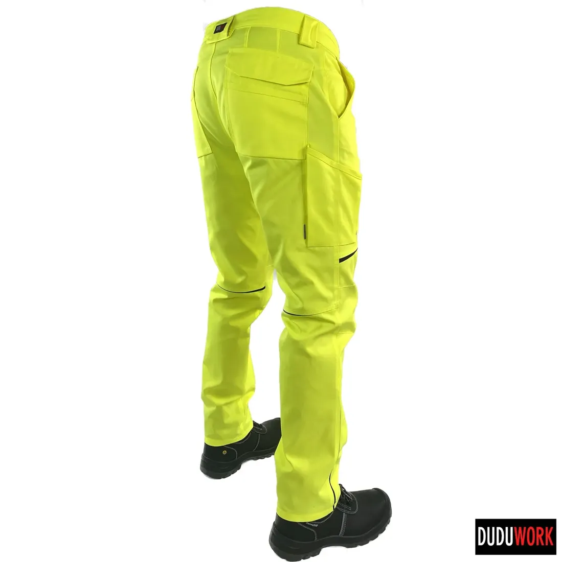 spodnie-robocze-duduwork-fluo-zolte-56-stan-nowy