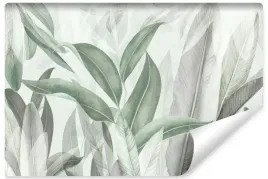fototapeta-do-jadalni-pastelowe-liscie-tropikalne-styl-boho-450x300