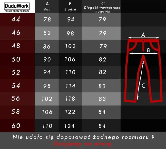 spodnie-robocze-duduwork-solidne-szare-roz-44-stan-nowy-rozmiar-44