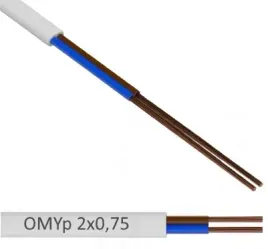 przewod-omyp-2x075-linka-elastyczna-plaska-miedziany-300v-1m-bialy