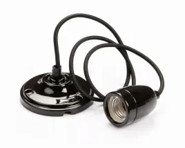 lampa-oprawa-ceramiczna-z-kablem-zasilajacym-czarna