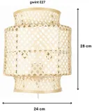 kinkiet-bambus-boho-bialy-th16-stan-nowy