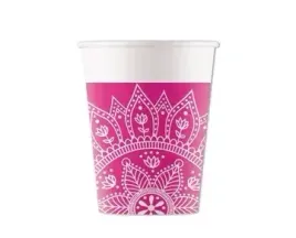 kubeczki-papierowe-rozowe-biale-fuksja-mandala-200-ml-8-szt