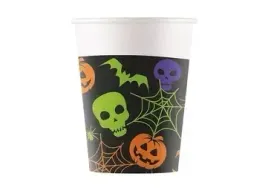 kubeczki-papierowe-happy-halloween-czaszka-dynia-pajeczyna-200-ml-8-szt
