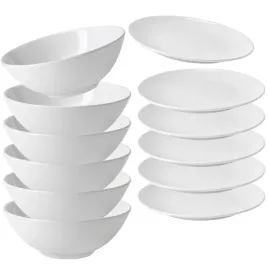 elegancki-prosty-zestaw-6-x-bialy-talerzyk-20cm-miska-16cm-gleboka-600ml