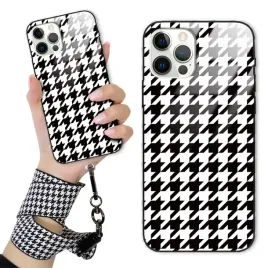 etui-do-iphone-12-pro-obudowa-glass-szklane-quick-smycz-w-pepitke-kratka