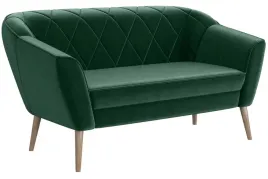sofa-tapicerowana-2-osobowa-zielona-140-cm-na-drewnianych-nozkach-glori