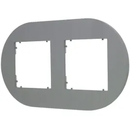 ramka-podwojna-do-lacznikow-i-gniazd-karlik-mini-okragla-szary-mat
