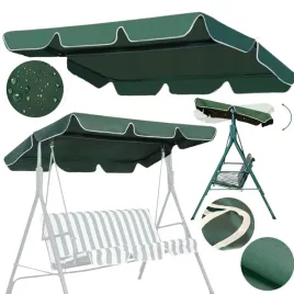 daszek-do-hustawki-ogrodowej-164x114-dach-oslona-zielony-mocny-material