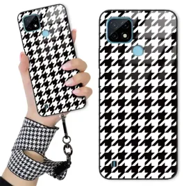 etui-do-realme-c21-obudowa-case-glass-szklane-quick-smycz-pepitka-kratka