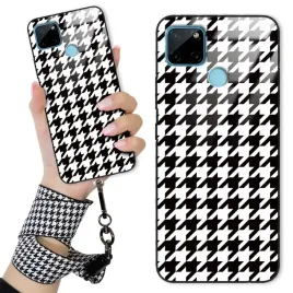 etui-do-realme-c21y-obudowa-case-glass-szklane-quick-smycz-pepitka-kratka