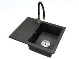 zlewozmywak-granitowy-donzo-syfon-chrom-bateria-flex-gun-gray