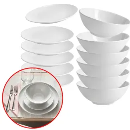 elegancki-prosty-zestaw-6-x-bialy-talerzyk-20cm-miska-16cm-gleboka-600ml