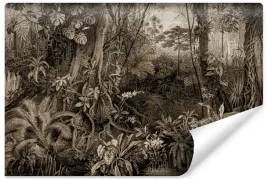 fototapeta-do-sypialni-abstrakcyjna-dzungla-natura-styl-retro-450x300