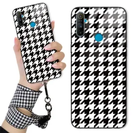 etui-do-realme-c3-obudowa-case-glass-szklane-quick-smycz-pepitka-kratka